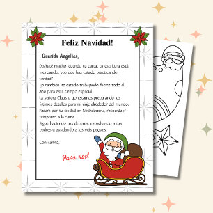 Spaanse brief van Santa White Carta a Papá Noel