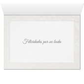 Spaanse bruiloft - felicidades por su boda (Binenzijde Horizontaal (Onderkant))