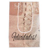 Spaanse bruiloft gefeliciteerd Gift tas Medium Cadeauzakje (Achterkant)