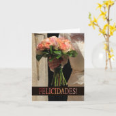 Spaanse bruiloft kaart (Gele Bloem)