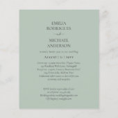 Spaanse bruiloft nodigt BILINGUAL Budget Boda uit Flyer (Achterkant)