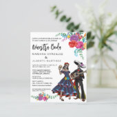 Spaanse bruiloft Nuestra Boda Day of Dead (Staand voorkant)