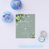 Spaanse bruiloft NUESTRA BODA Eucalyptus Greenery Flyer (Enkel)
