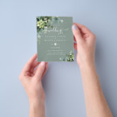 Spaanse Bruiloft NUESTRA BODA Eucalyptus Groene Lo Flyer (Hand)