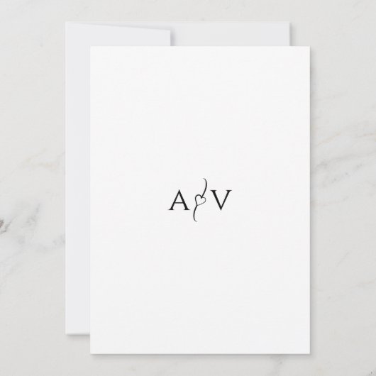 Spaanse bruiloft Nuestra Boda Monogram Minimalisti Kaart (Achterkant)
