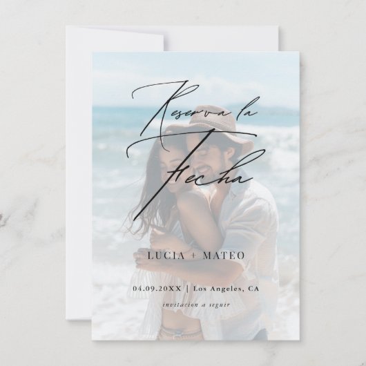 Spaanse bruiloft | Reserva La Fecha Foto Overlay Save The Date (Voorkant)