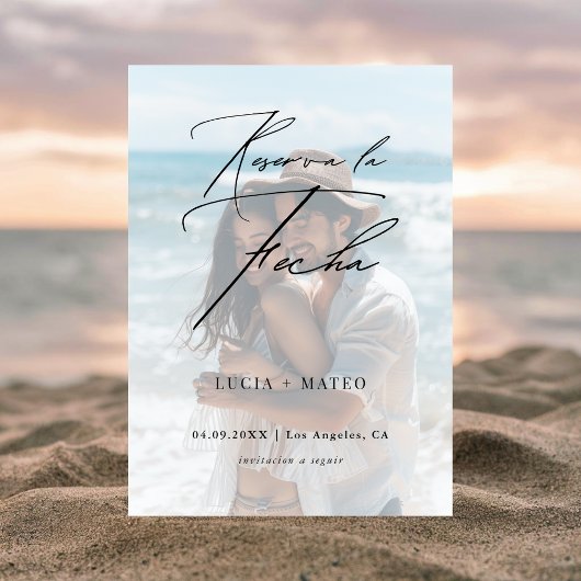 Spaanse bruiloft | Reserva La Fecha Foto Overlay Save The Date