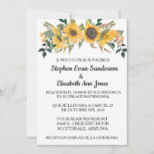 Spaanse bruiloft - zonnebloemenmotor kaart (Voorkant)