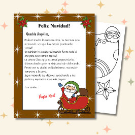 Spaanse bruine brief van Santa Carta de Papá Noel