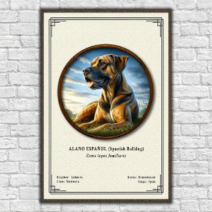 Spaanse Bulldog (Alano Español) Zoölogische Serie Poster