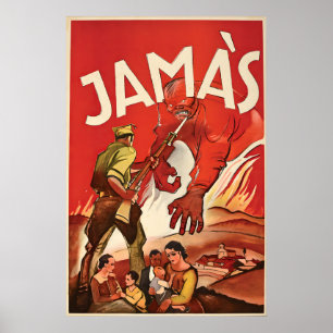 Spaanse Burgeroorlog Anti-Communistische Propagand Poster