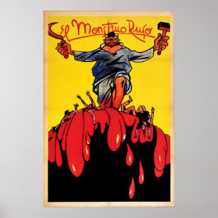 Spaanse Burgeroorlog Anti-Communistische Propagand Poster