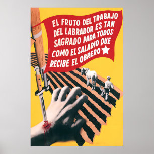Spaanse Burgeroorlog Communistische Poster De vruc