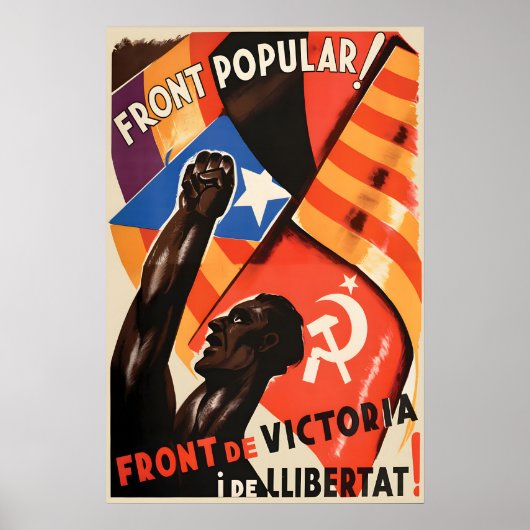 Spaanse Burgeroorlog Poster Front Popular. Voorkan (Voorkant)
