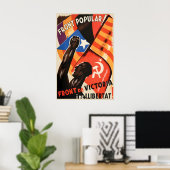 Spaanse Burgeroorlog Poster Front Popular. Voorkan (Thuiskantoor)