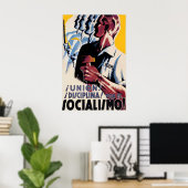 Spaanse Burgeroorlog Poster POUM Eenheid! Discipli (Thuiskantoor)
