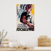 Spaanse Burgeroorlog Poster POUM Eenheid! Discipli (Keuken)