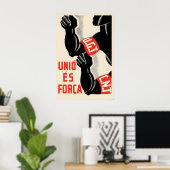 Spaanse Burgeroorlog Poster UGT CNT Eenheid is kra (Thuiskantoor)