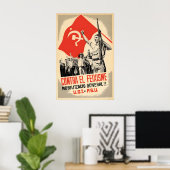 Spaanse Burgeroorlog Poster UGT PSU Tegen Fascisme (Thuiskantoor)
