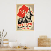 Spaanse Burgeroorlog Poster UGT PSU Tegen Fascisme (Keuken)