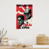 Spaanse Burgeroorlog Propagandaposter Arbeiders, d Poster (Keuken)