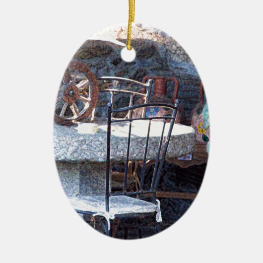 Spaanse Cactus Stilleven Keramisch Ornament (Voorkant)
