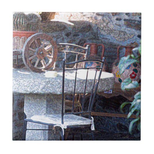 Spaanse cactus tegeltje (Voorkant)