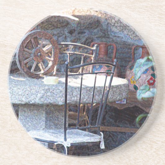 Spaanse cactus zandsteen onderzetter (Voorkant)