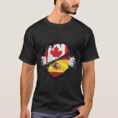 Spaanse Canadese handpalmen met gerookte rots T-shirt (Voorkant)