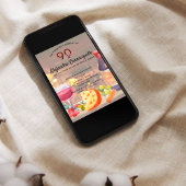 Spaanse Chic wijn en kaas proeven 90ste verjaardag Kaart