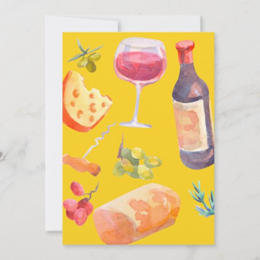 Spaanse Chic wijn en kaas proeven 90ste verjaardag Kaart (Achterkant)