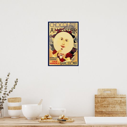 -Spaanse chocolade-ad Poster (Keuken)