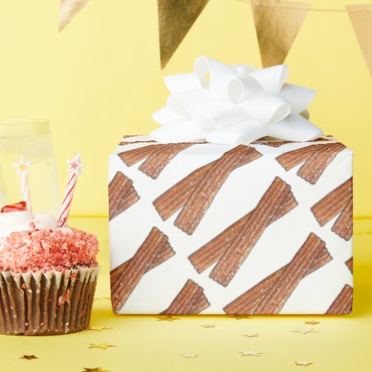 Spaanse Churro gebakken deeg gebak Churros Cadeaupapier (Verjaardagsfeest)