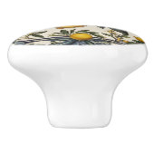 Spaanse Citroentak Citroenen Blauw & Wit Keramische Knop (Zijkant)