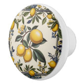 Spaanse Citroentak Citroenen Blauw & Wit Keramische Knop (Rechts)