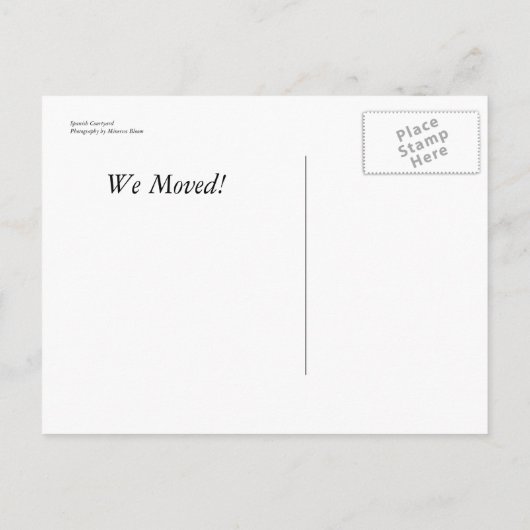 Spaanse Courtyard Aankondigingskaart (Achterkant)