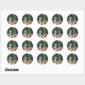 Spaanse Courtyard Ronde Sticker (Vel)