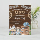 Spaanse cowboy eerste rodeo kaart (Staand voorkant)