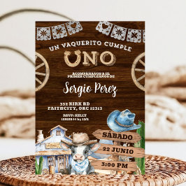 Spaanse cowboy eerste rodeo kaart