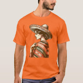  Spaanse cultuur Sarape Sombrero T-shirt (Voorkant)
