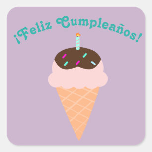 Spaanse "cumpleaños Feliz," de Gelukkige Sticker