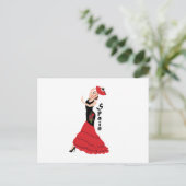 Spaanse dame briefkaart (Staand voorkant)