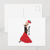 Spaanse dame briefkaart (Voorkant / Achterkant)