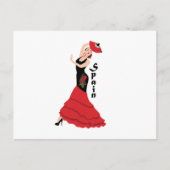 Spaanse dame briefkaart (Voorkant)