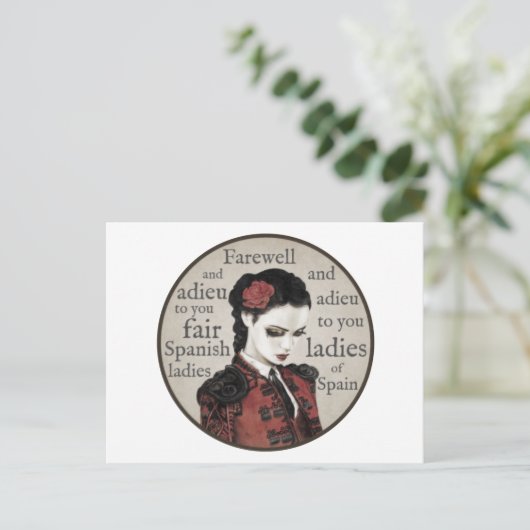 Spaanse dames briefkaart (Staand voorkant)