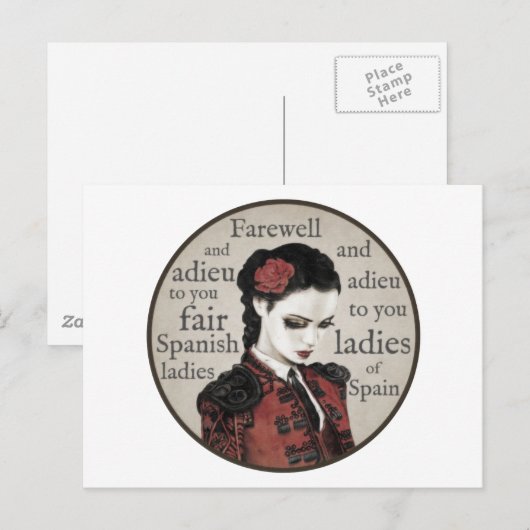 Spaanse dames briefkaart (Voorkant / Achterkant)