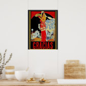 Spaanse dames, tekst toevoegen poster (Keuken)