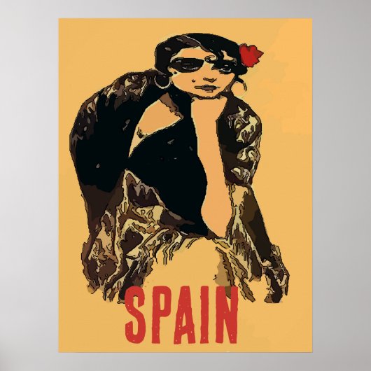 Spaanse dames, tekst toevoegen poster (Voorkant)