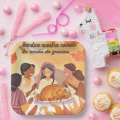 Spaanse dankdaggebed papieren bordje (Feest)