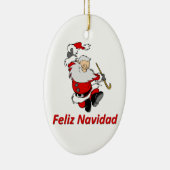 Spaanse dansende kerstman keramisch ornament (Rechts)